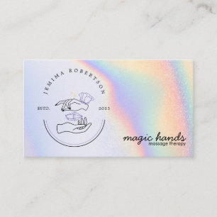 Magic Hands Massage Therapist Esoteric Business Card