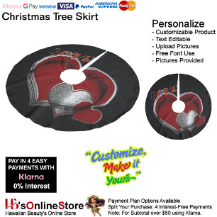 Magic Heart Black Tree Skirt