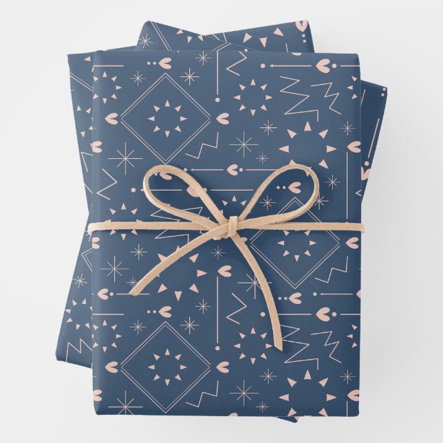 Magic Heart Pattern Wrapping Paper Sheet (In situ)