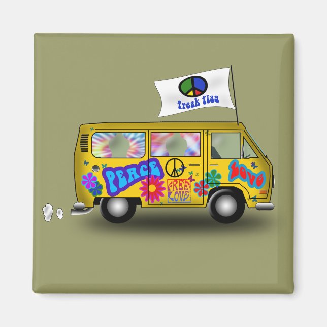 Magic Hippie Van Magnet (Front)