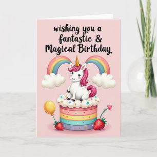 Magic Horned Creature Birthday Card
