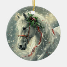 Magic Horse Christmas Ornament - Custom Ceramic