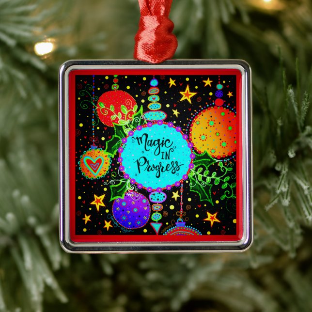 Magic in Progress Cute Colourful Whimsical  Metal Tree Decoration (Tree)