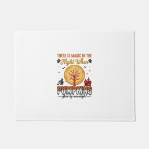 Magic in the Night Halloween Pumpkins Vintage Desi Doormat