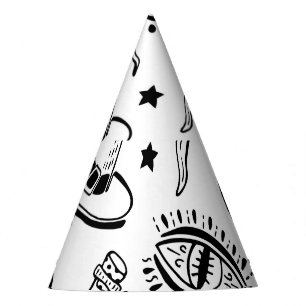 Magic Ink Drawing Seamless Pattern Party Hat