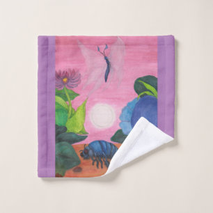 Magic Insect Butterfly Transformation Illustration Wash Cloth
