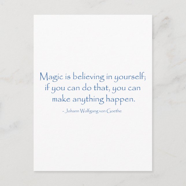 Magic is Believing Postcard (Front)
