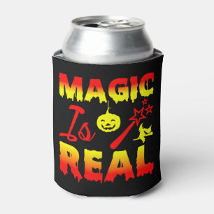 Magic Is Real Halloween Pumpkin Witch Spell Wand  Can Cooler