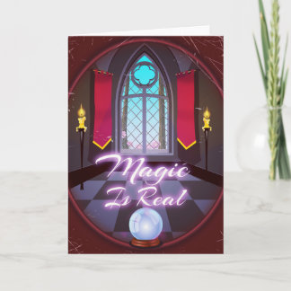 Magic Is Real inspirational quote cartoon Card