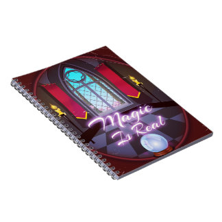 Magic Is Real inspirational quote cartoon Notebook