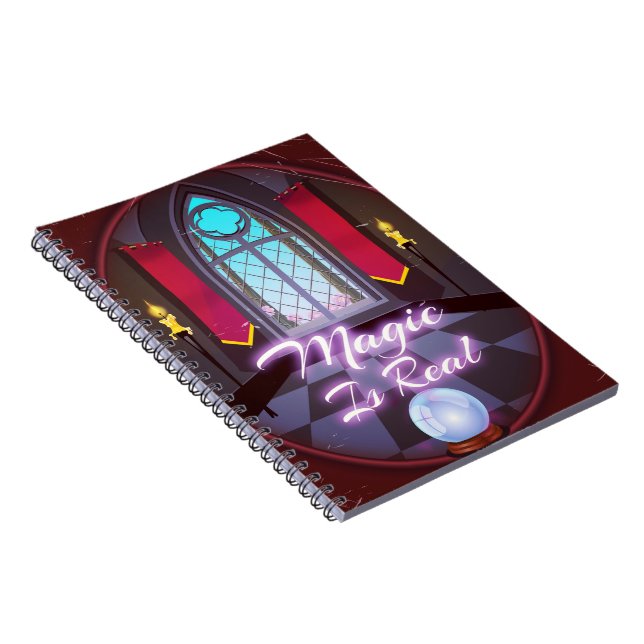 Magic Is Real inspirational quote cartoon Notebook (Right Side)