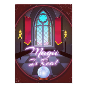 Magic Is Real inspirational quote cartoon Photo Print