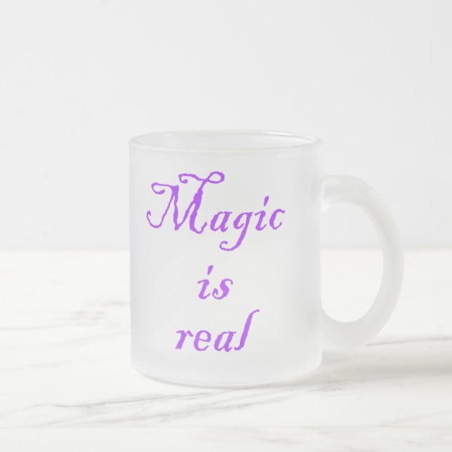 Magic is Real-mug Frosted Glass Coffee Mug (Right)