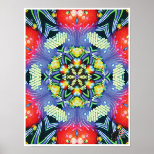 Magic Kinetic Collage Kaleidoscope Poster