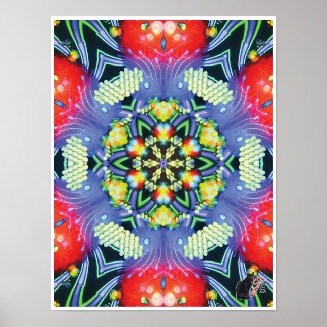 Magic Kinetic Collage Kaleidoscope Poster (Front)