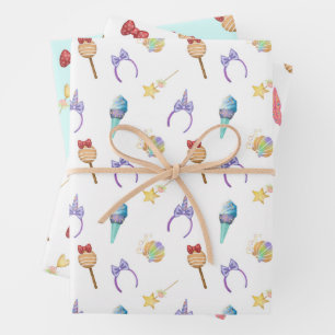 Magic Kingdom Pattern Wrapping Paper Sheet