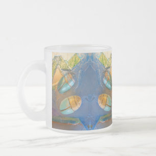 Magic Lady Beetles in an Irredescent World Frosted Glass Coffee Mug