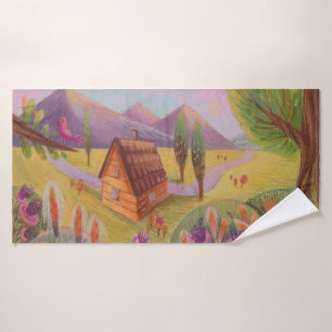 magic lanscape bath towel set