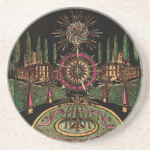 Magic Lantern Fireworks Sandstone Coaster