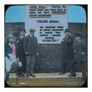Magic Lantern Slide John Bull Labour Movement Photo Print