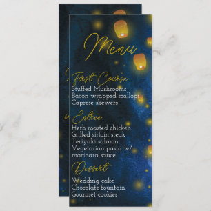 Magic Lantern Wedding Menu Invitation