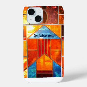 Magic light pouring from the windows of the Church iPhone 15 Case