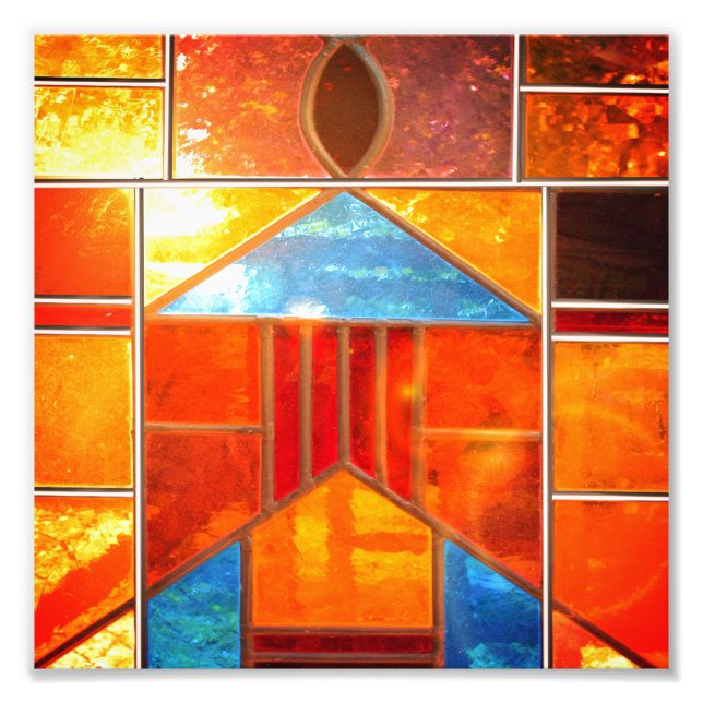 Magic light pouring from the windows of the Church Photo Print (Front)