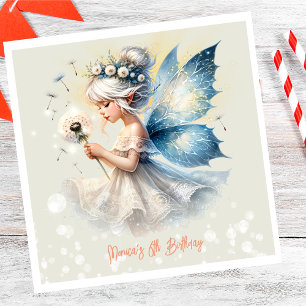 Magic little Fairy silhouette kids birthday Napkin
