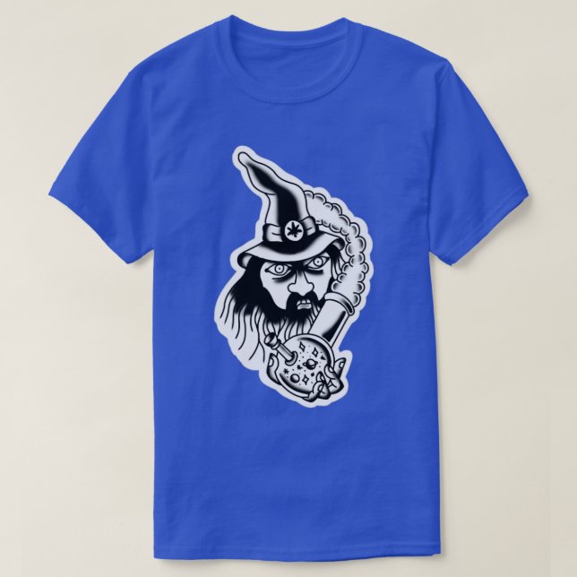 Magic Mage Bong Traditional Tattoo T-Shirt (Design Front)
