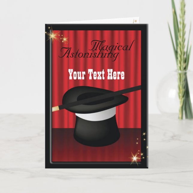 Magic Magician Custom Greeting Card (Front)