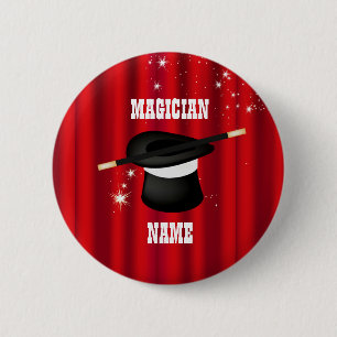 Magic Magician Party Name Button