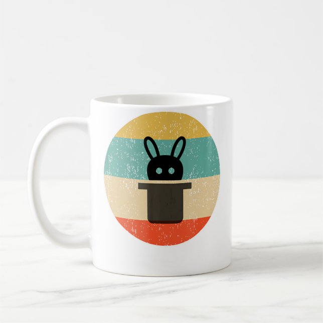 Magic Magician 	s  Gifts Unisex-Kids Retro Magic M Coffee Mug (Left)