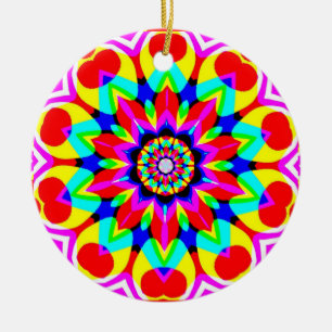 Magic mandala ceramic tree decoration