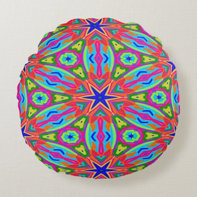 Magic Marker Stars Round Cushion (Front)