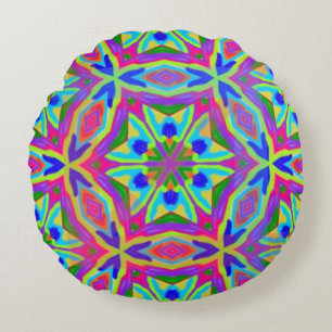 Magic Markers Mandala Round Cushion