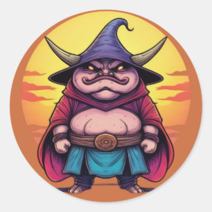 Magic Master Mushroom Minion Classic Round Sticker