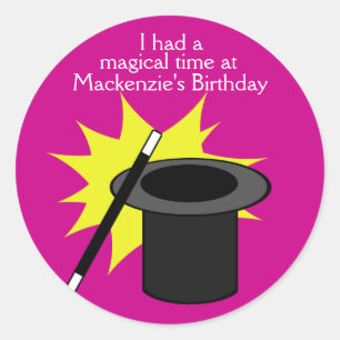 Magic Me Magician's Hat Classic Round Sticker