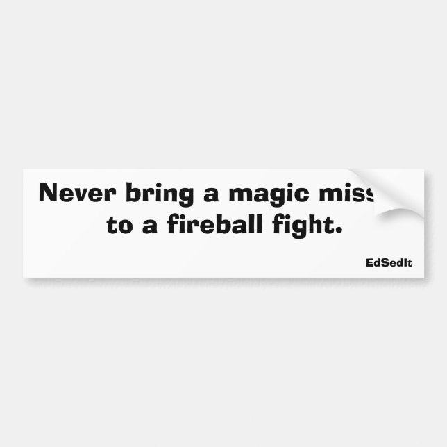 Magic Missile Bumper Sticker (Front)