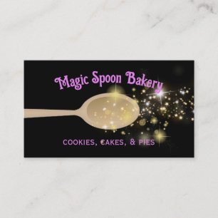 magic mixing spoon cooking baking business card... business card