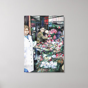 Magic Moment In Misloc Market Hungary Canvas Print