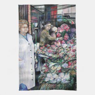 Magic Moment in Misloc Market Tea Towel