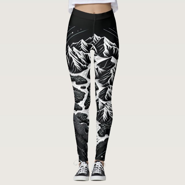 Magic Mountain Map Leggings (Front)