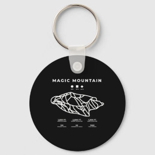 Magic Mountain Ski Snowboard Skiing Idaho Skier Key Ring