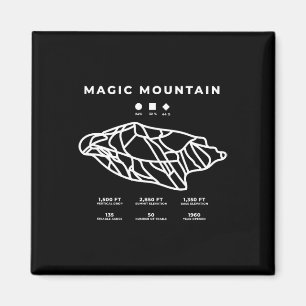 Magic Mountain Ski Snowboard Skiing Idaho Skier Magnet