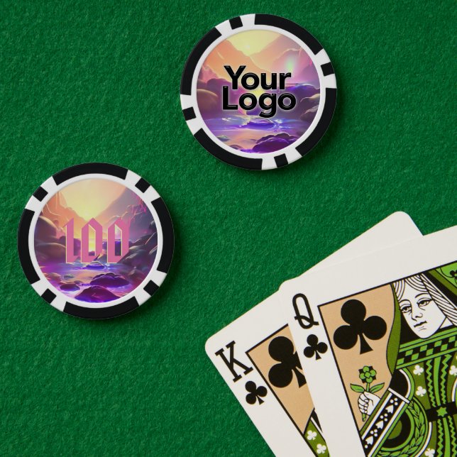 Magic Mountains Poker Party Corporate Business  Chips (Poker Table (Double))