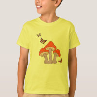 Magic Mushroom Butterfly Vintage T-Shirt
