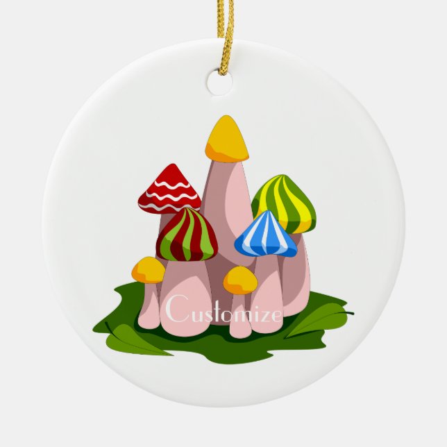 Magic Mushroom Cathedral Thunder_Cove Ceramic Tree Decoration (Front)