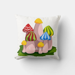Magic Mushroom Cathedral Thunder_Cove Cushion