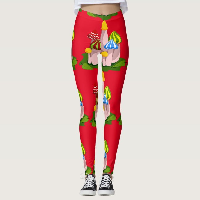 Magic Mushroom Cathedral Thunder_Cove Leggings (Front)