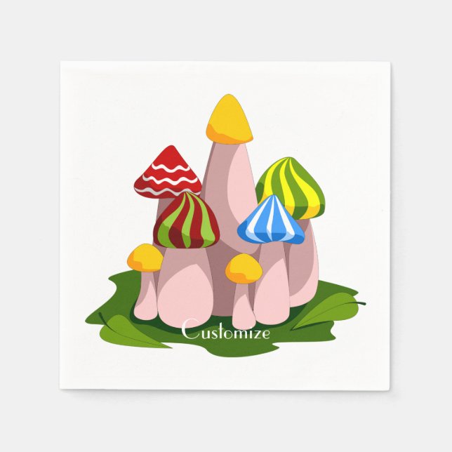 Magic Mushroom Cathedral Thunder_Cove  Napkin (Front)